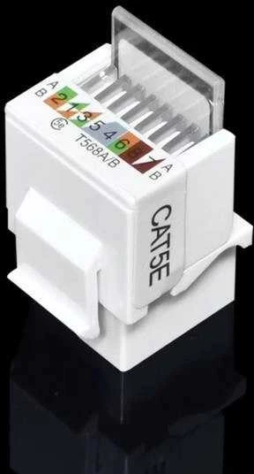 Keystone RJ45 UTP CAT5E Keystone lizdas – LAN UTP lizdas be įrankių