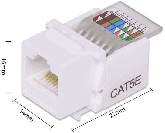 Keystone RJ45 UTP CAT5E Keystone lizdas – LAN UTP lizdas be įrankių