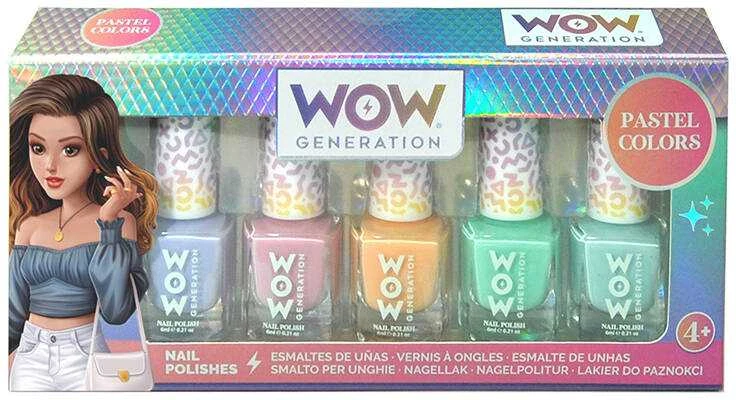 Kids Licensing Wow kartos nagų lako mergaitėms 5 kūriniai
