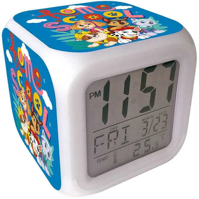 Kids Licensing Paw Patrol Skaitmeninis žadintuvas su žadintuvu 8x8x8 cm Paw Patrol