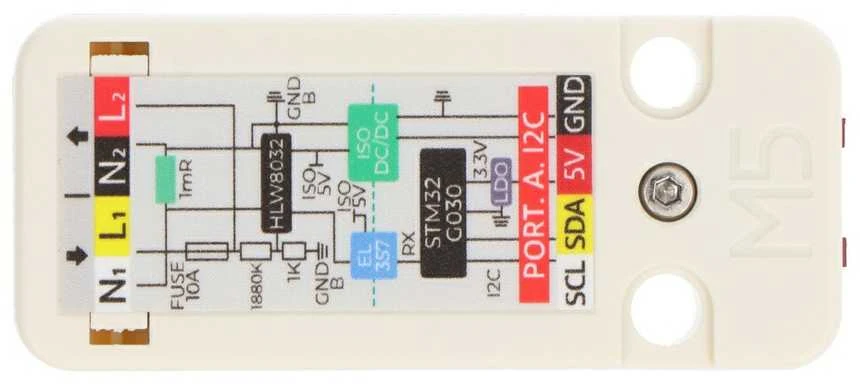 M5Stack HLW8032 AC modulis su atvira elektrine schema