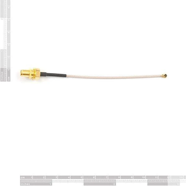RP-SMA į U.FL antena su 10 cm laidu
