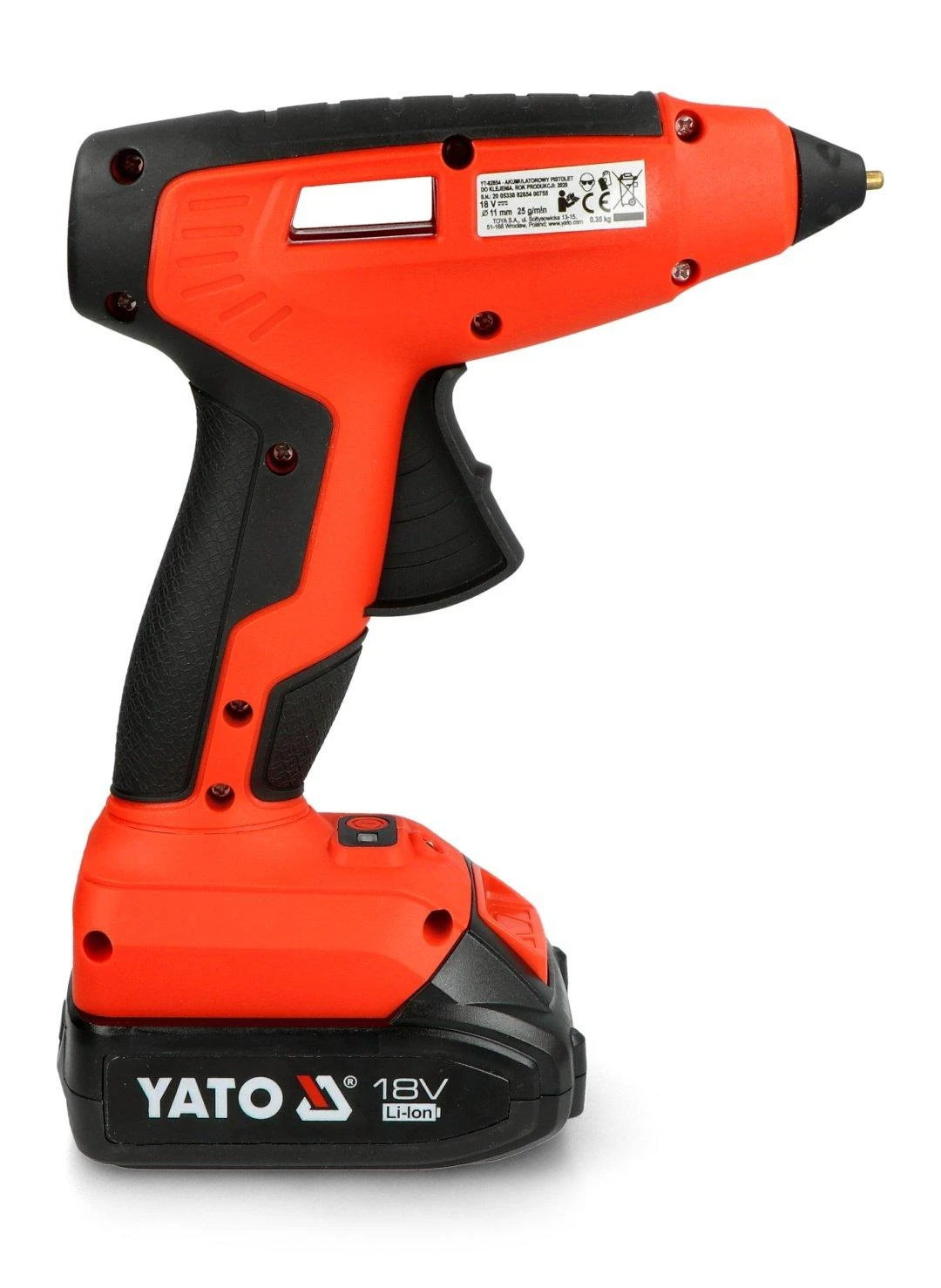 Klijų pistoletas/klijavimo įrankis 18V - 11mm klijams - Yato YT-82854