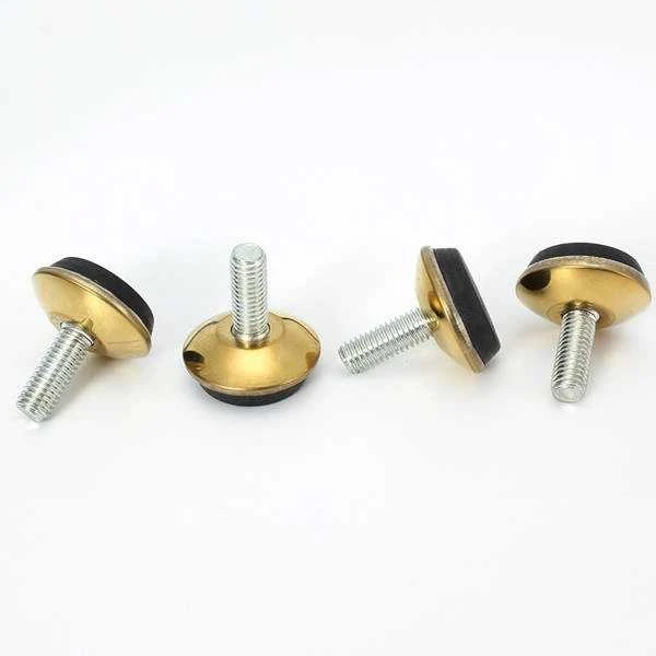 Oem Koja su jungtimi 35x18mm aukso spalvos - baldų kojelė M8 - reguliuojama koja baldams