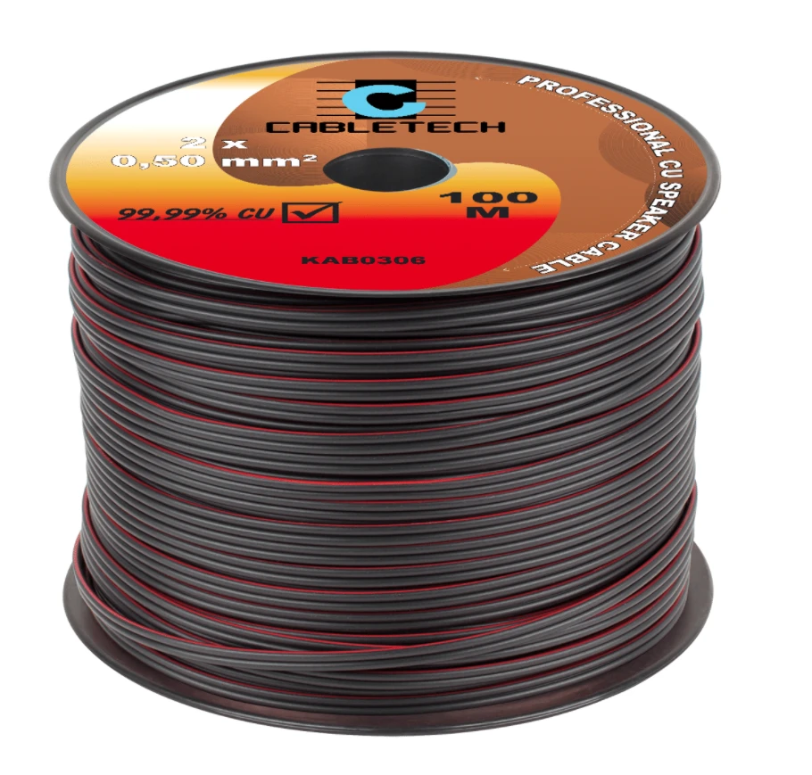 Cabletech kolonėlių laidas 2x0.50mm ritėje