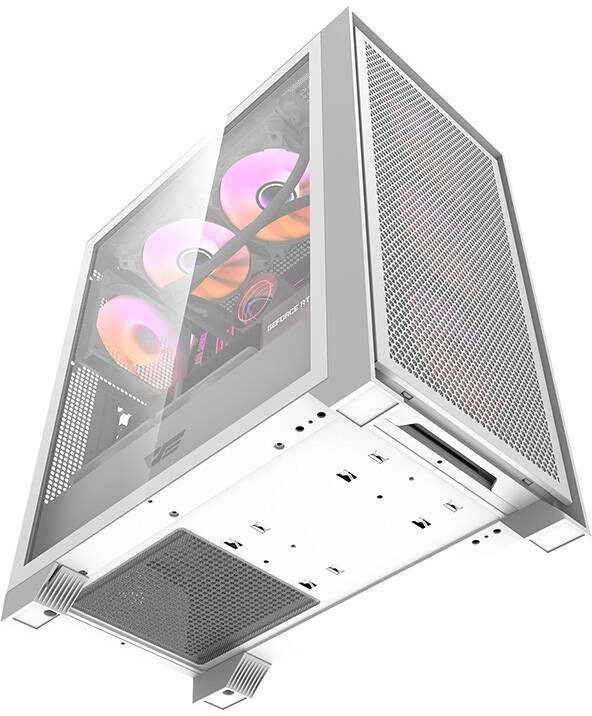 Kompiuterio dėklas Darkflash DRX70 MESH + 4 RGB ventiliatoriai (balti)