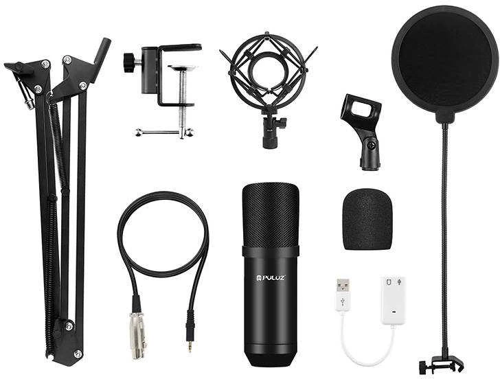 Kondensatoriaus mikrofonas Puluz PU612B Studio Broadcast