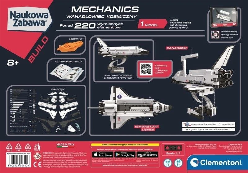 Clementoni mechanikos laboratorija. Kosminis laivas