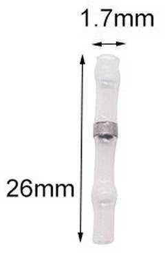 Lydmetalinė laidų mova 0.25-0.34mm² su matmenų schema