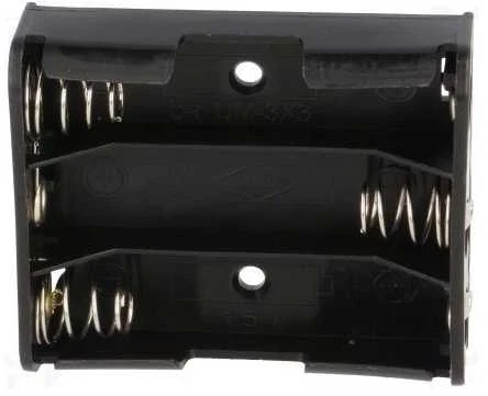 Oem Krepšelis 3xAA (R6) baterijoms su laidais - plokščias atviras krepšys BH-331-3D