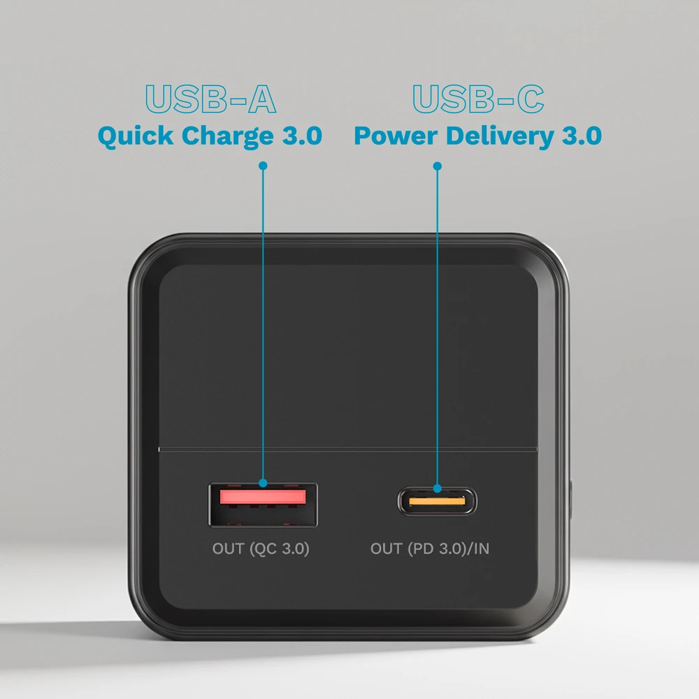 Kruger & Matz 20000 mAh ličio jonų 65 W išorinė baterija su QC ir PD
