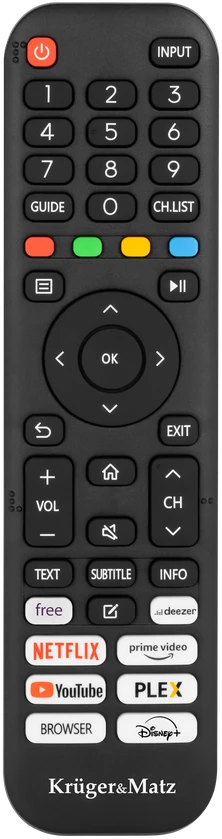 Kruger & Matz 32 colių HD išmanusis DVB-T2/S2 H.265 Hevc televizorius