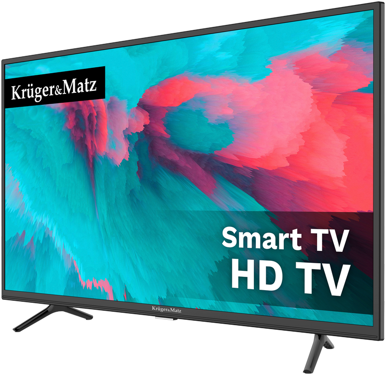 Kruger & Matz 32" HD išmanusis televizorius DVB-T2/S2 H.265 HEVC