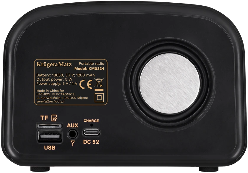 Kruger & Matz Radio KrugerMatz analoginis nešiojamas radijo imtuvas, modelis KM0834