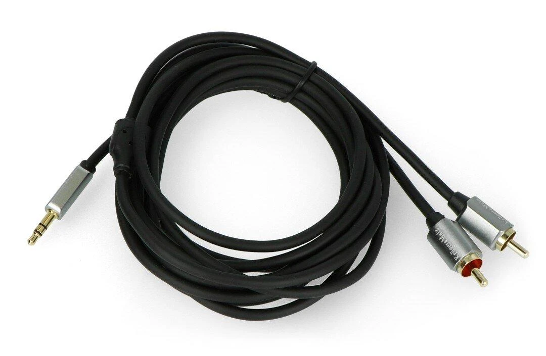 Kruger & Matz AUX 3.5mm - 2x RCA 3m Juodas
