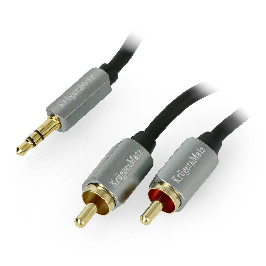 AUX 3.5mm į 2x RCA kabelio antgaliai