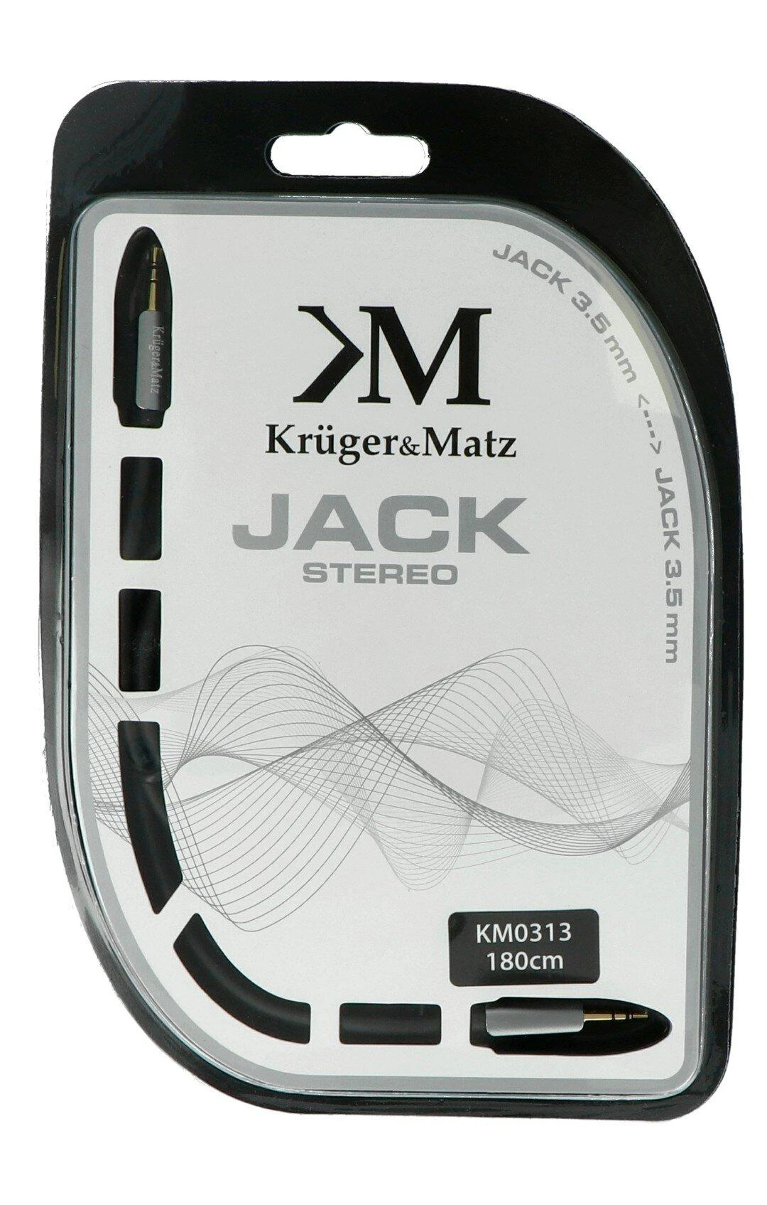Kruger & Matz AUX - AUX 3.5mm kabelis 1.8m Juodas