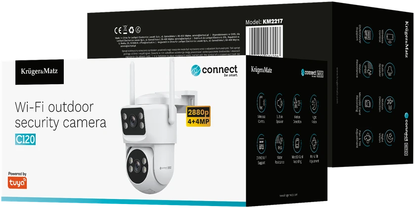 „Kruger & Matz Connect C120 Tuya“ lauko Wi-Fi kamera