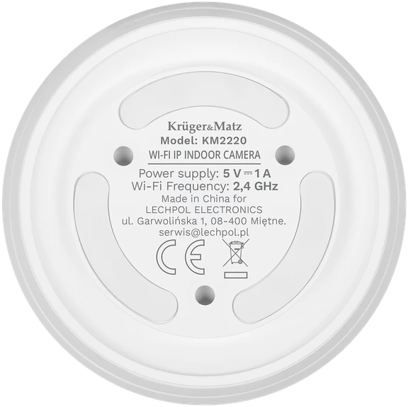 Kruger & Matz Connect C170 Tuya Smart Life WiFi Nanny kamera, besisukanti PTZ, garsas, temperatūra, drėgmė.