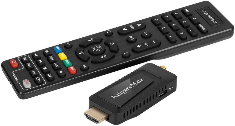 Kruger & Matz DVB-T2 HEVC H.265 mini imtuvas per HDMI