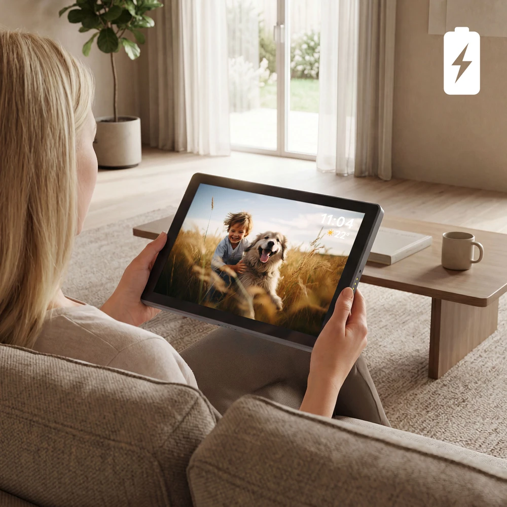 Kruger & Matz FRAMEO WiFi 10.1 skaitmeninis nuotraukų rėmelis su įmontuota baterija