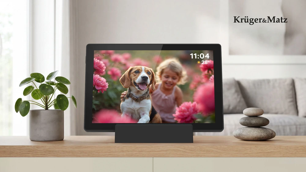 Kruger & Matz FRAMEO WiFi 10.1 skaitmeninis nuotraukų rėmelis su įmontuota baterija