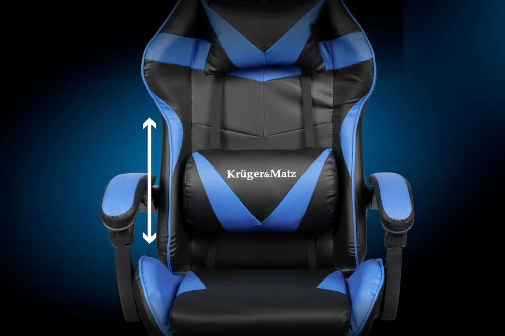 Kruger & Matz GX-150 žaidimų kėdė Juodos ir baltos spalvos