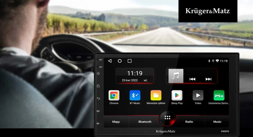 Automagnetola Kruger & Matz KM2010 CarPlay / AndroidAuto Car Radio