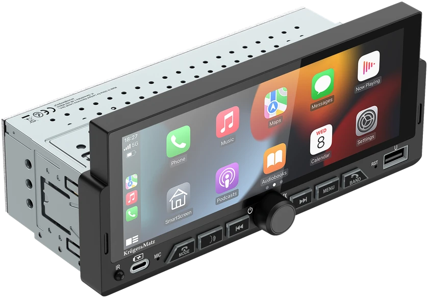 Kruger & Matz KM2017 CarPlay / AndroidAuto automobilio radijas