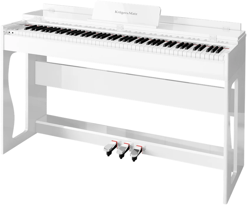 Kruger & Matz Pianino KrugerMatz KMDP-135 skaitmeninis pianinas, blizgiai baltas
