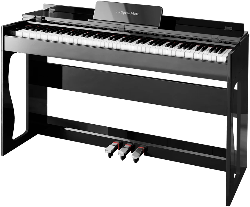 Kruger & Matz Pianino KrugerMatz KMDP-135 skaitmeninis pianinas, blizgiai juodas