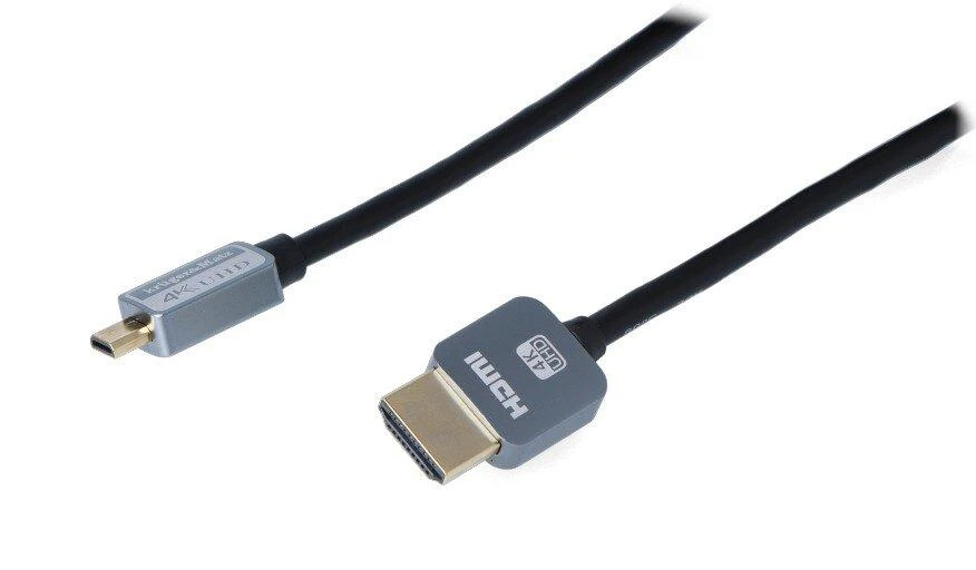 Kruger & Matz MicroHDMI-HDMI kabelis su metalinėmis jungtimis