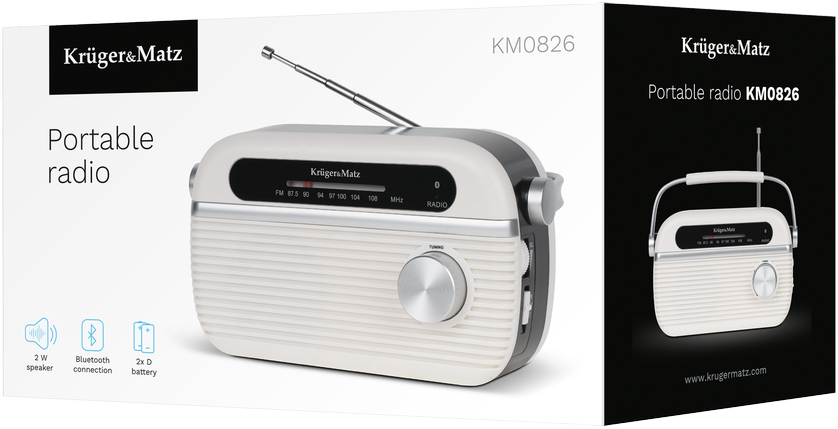 Kruger & Matz nešiojamas analoginis radijo modelis KM0826