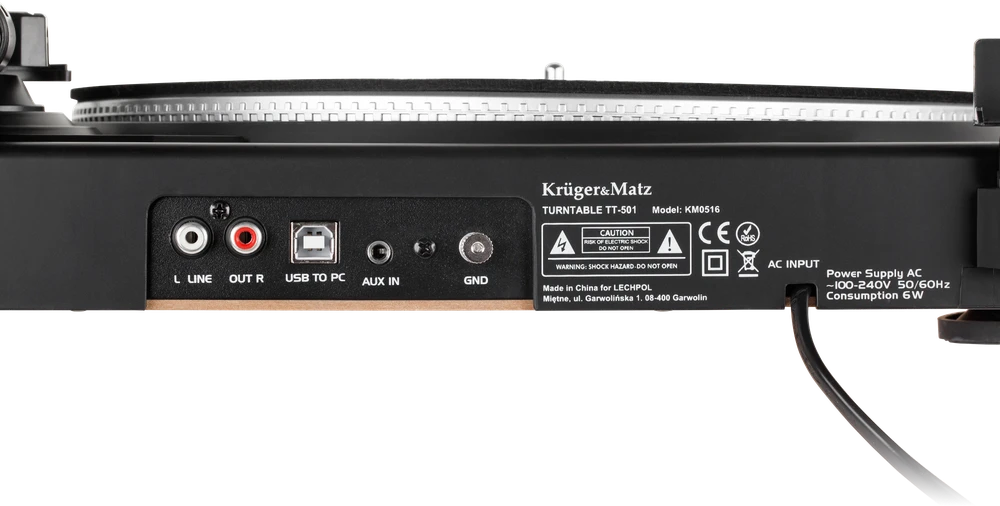 Kruger & Matz patefono modelis TT-501