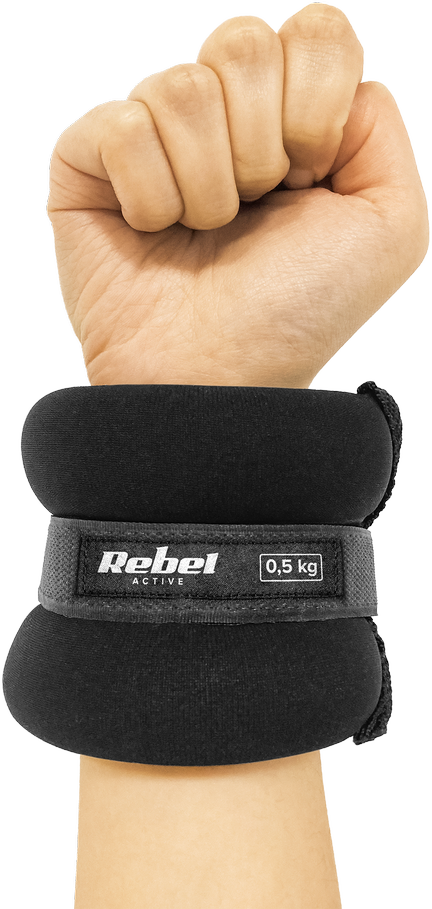 Kulkšnies ir riešo svareliai 2x0.5kg, REBEL AVTIVE