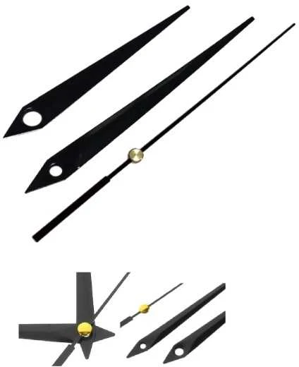 Oem Laikrodžio rodyklės – juodos – 100/93/70 mm – Keičiamų rodyklių rinkinys