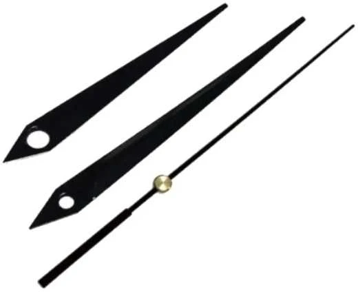 Oem Laikrodžio rodyklės – juodos – 100/93/70 mm – Keičiamų rodyklių rinkinys
