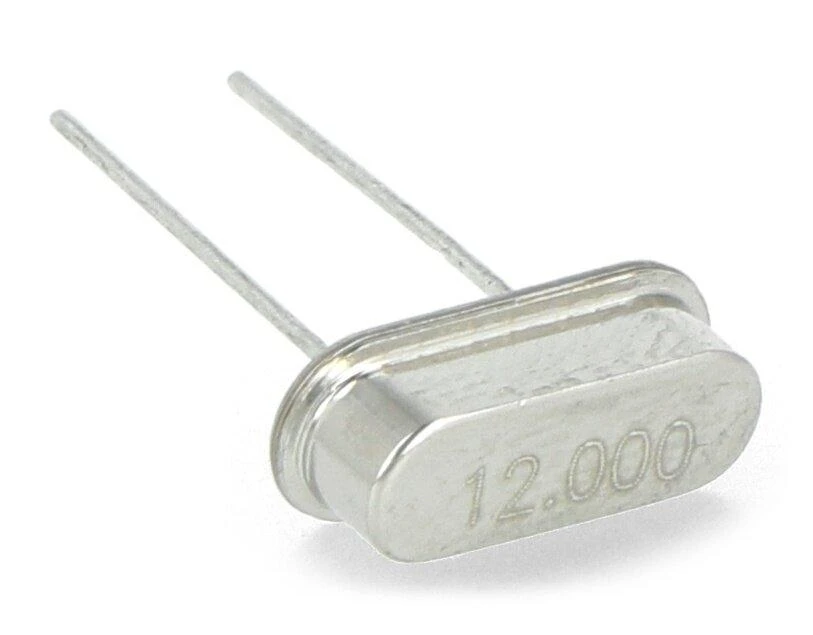 HC49 12MHz kvarcinis rezonatorius su dviem kaiščiais
