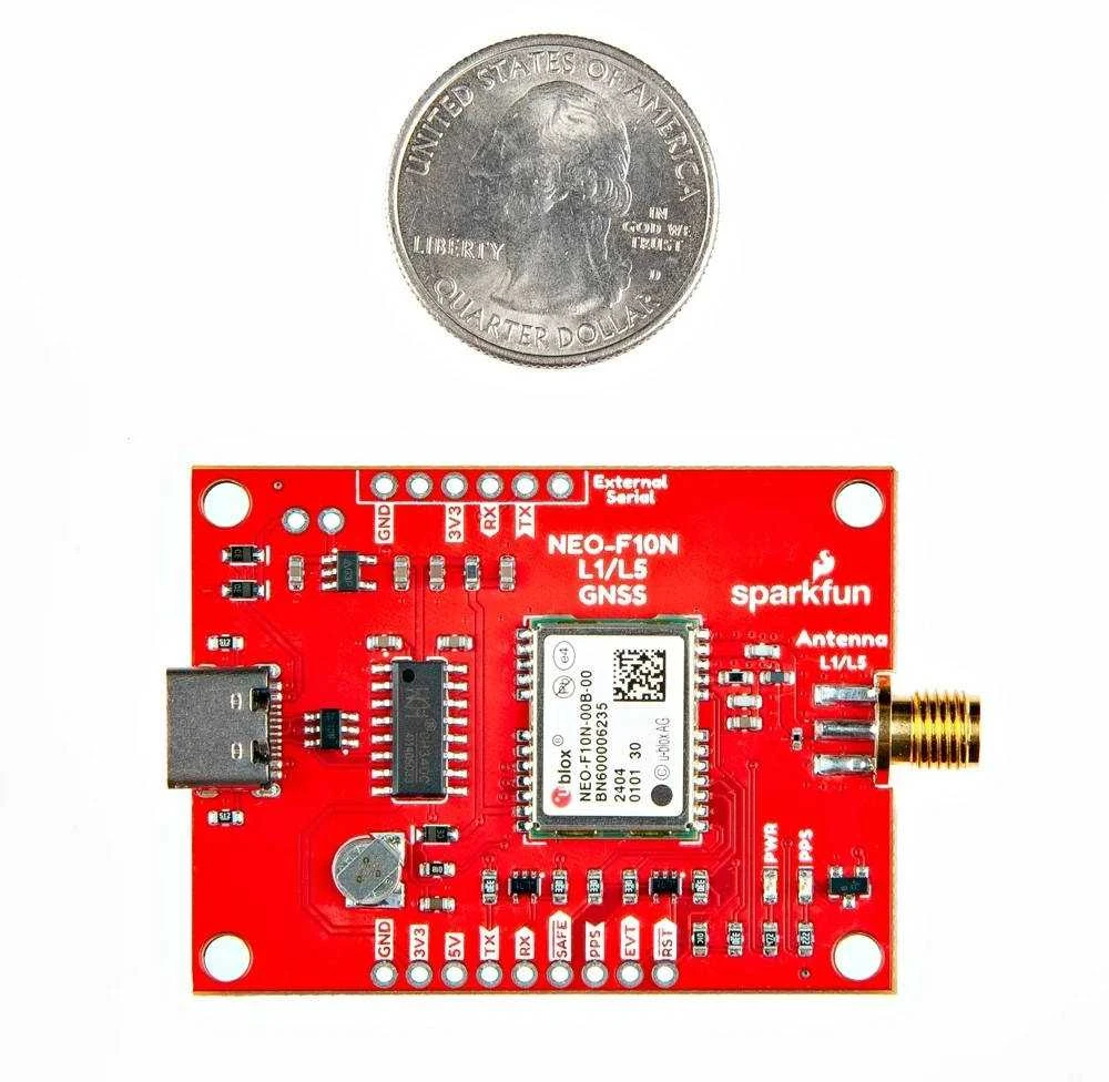 L1/L5 Breakout GNSS modulis – NEO-F10N – SMA – SparkFun GPS-24114