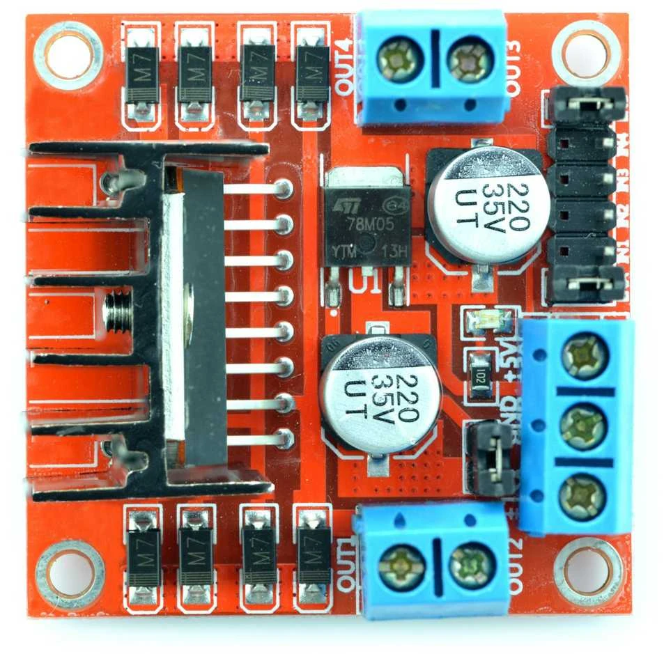 Oem L298N - dviejų kanalų variklio valdiklis - 12V/2A modulis