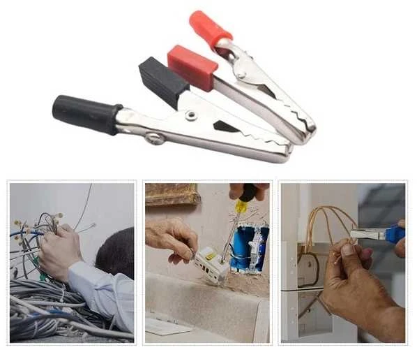 Oem Laboratorinis krokodilo segtukas - NH029 - neizoliuotas - juodas - 51mm