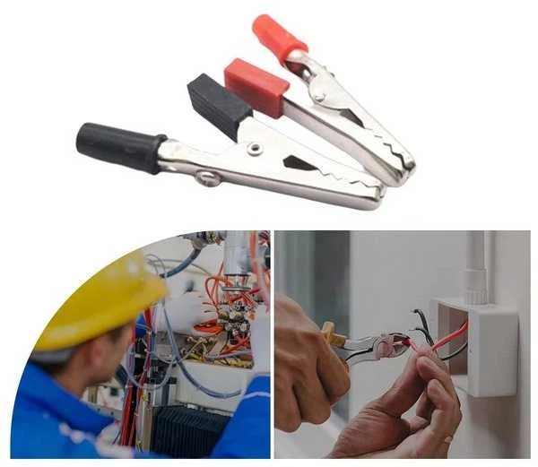 Oem Laboratorinis krokodilo segtukas - NH029 - neizoliuotas - raudonas - 51mm