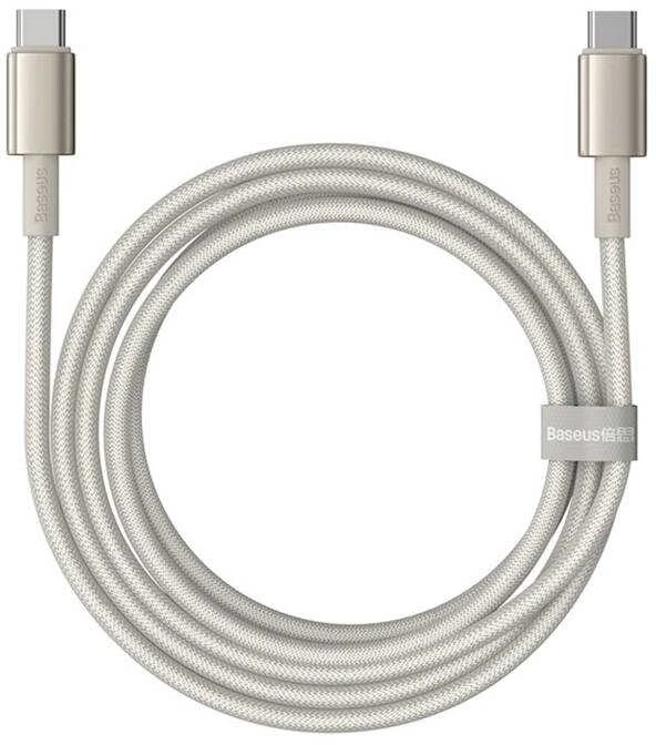 Laidas iš USB-C į USB-C Baseus Tungsten Gold, 100 W, 2 m (auksinis)