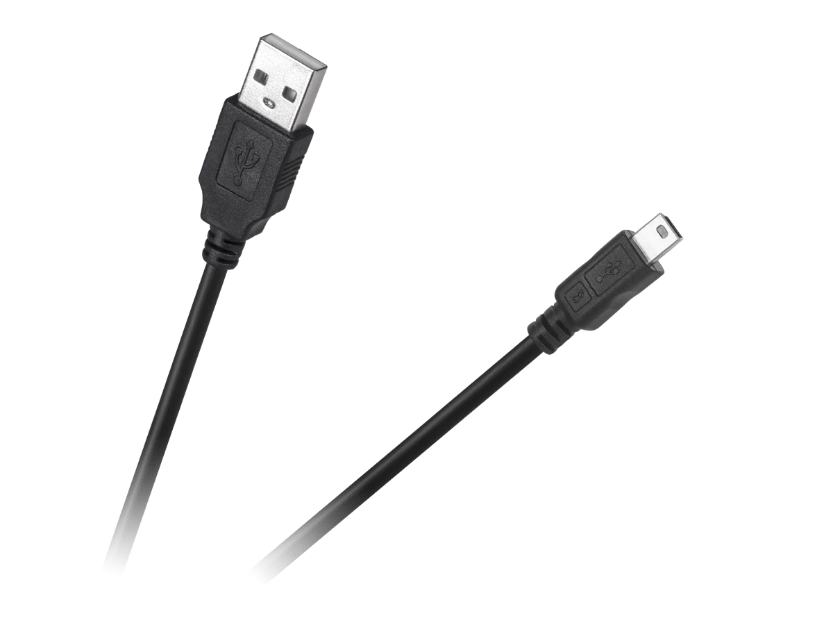 Cabletech USB - mini USB kabelis 1.8m Juodas