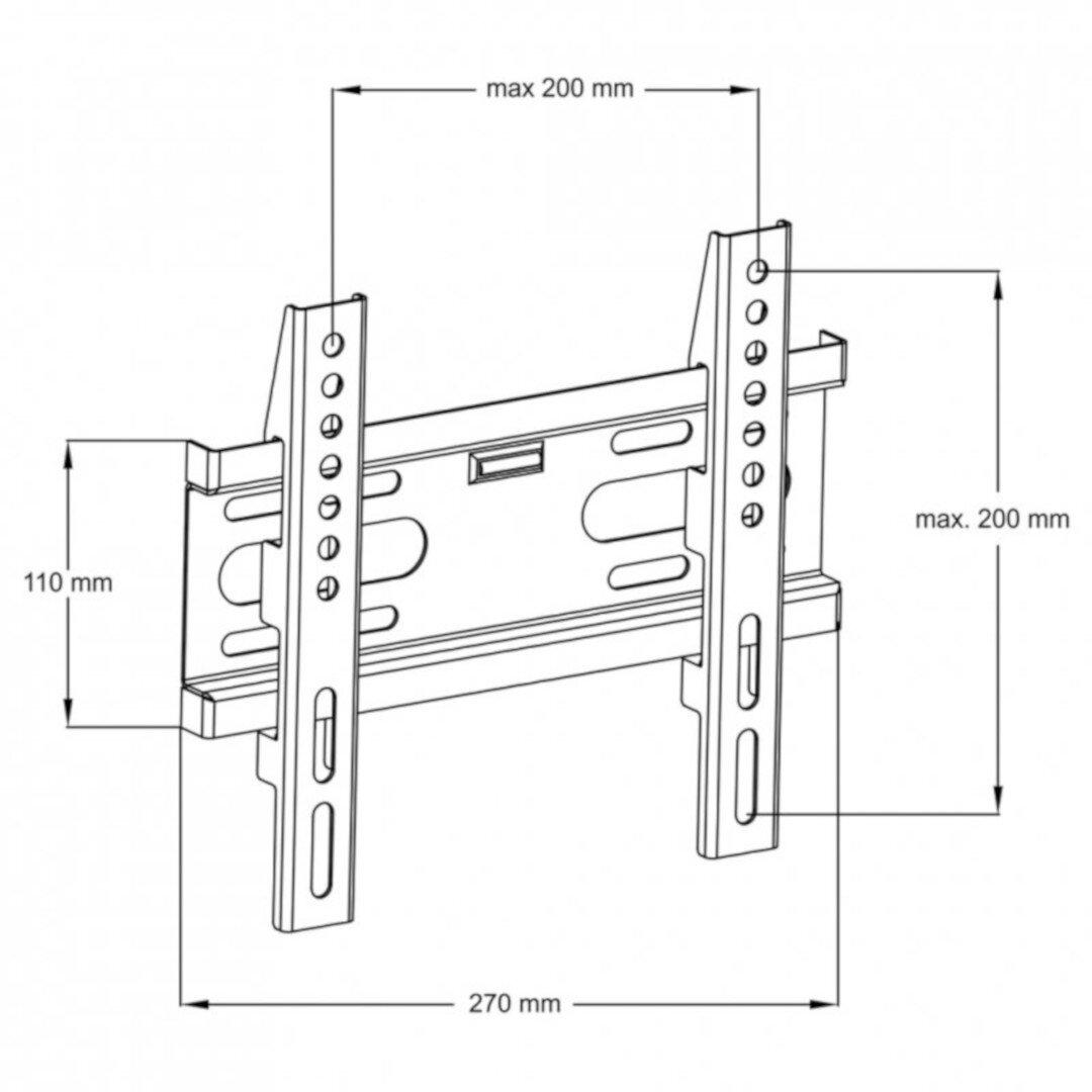 ART RAMT AR-44 laikiklis AR-44 14-42 LCD/LED 35KG be reguliavimo 2,5 cm atstumu nuo sienos