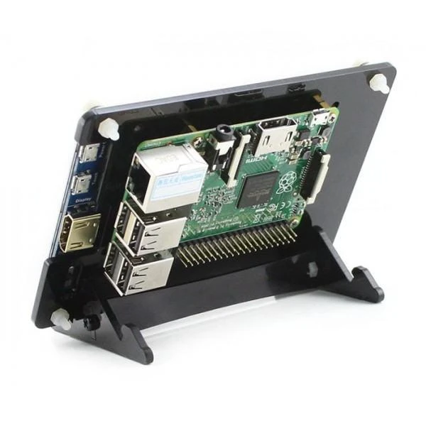 Laikiklis Raspberry Pi 5 colių ekranui sujungtas