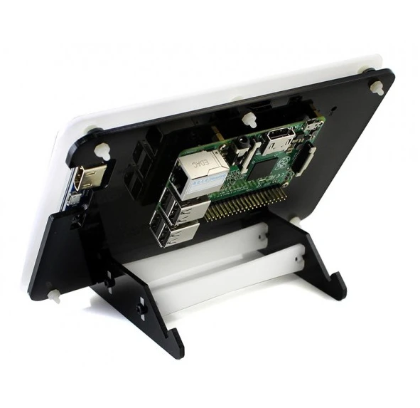 Waveshare ekranas su Raspberry Pi laikikliu (galinis vaizdas)