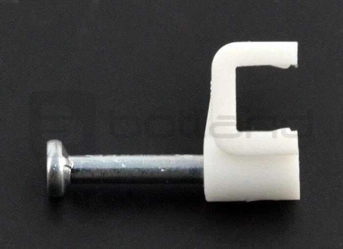 Blow Oem Laikiklių rinkinys plokštiems kabeliams 4 / 4mm - baltas - 100vnt