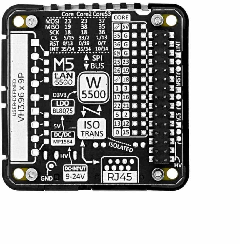 LAN modulis 13.2 – ryšio modulis – W5500 – skirtas M5Core kūrimo moduliams – M5Stack M136