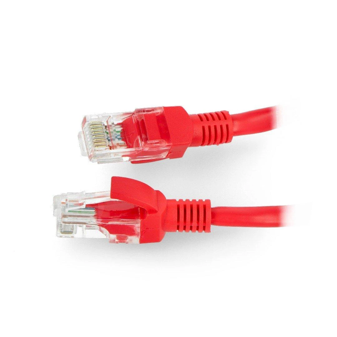 LANBERG PCU5-10CC-0025-R Lanberg Patchcord RJ45 kat. 5e UTP 0,25m raudona